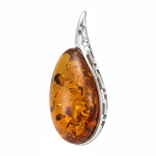zawieszka srebrna z bursztynem – elegancja zaklęta w kropli światła